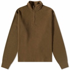 MHL by Margaret Howell Men's Knitted Track Top in Khaki