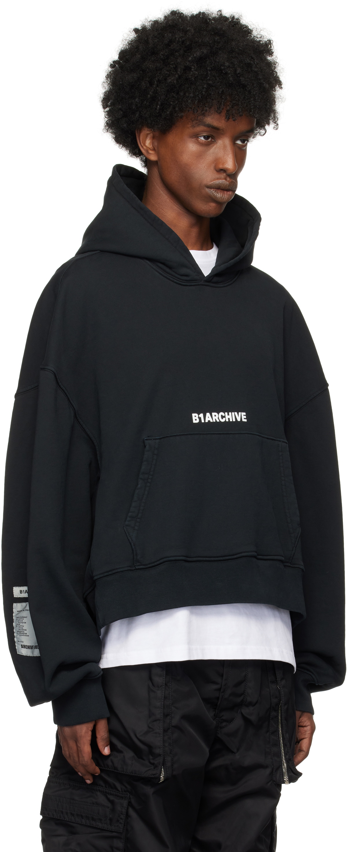 B1ARCHIVE Black Short Hoodie