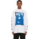Off-White White Mock Neck Mona Lisa Long Sleeve T-Shirt