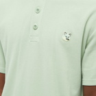 Maison Kitsuné Men's Tonal Fox Head Patch Polo Shirt in Mint