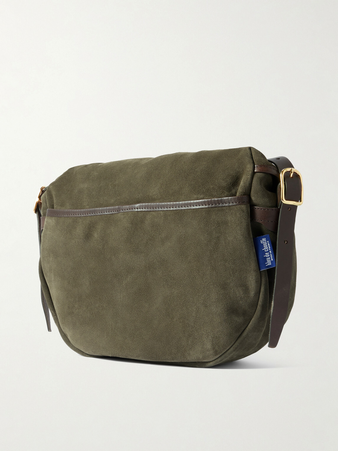 Bleu de Chauffe - Margot Leather-Trimmed Suede Messenger Bag