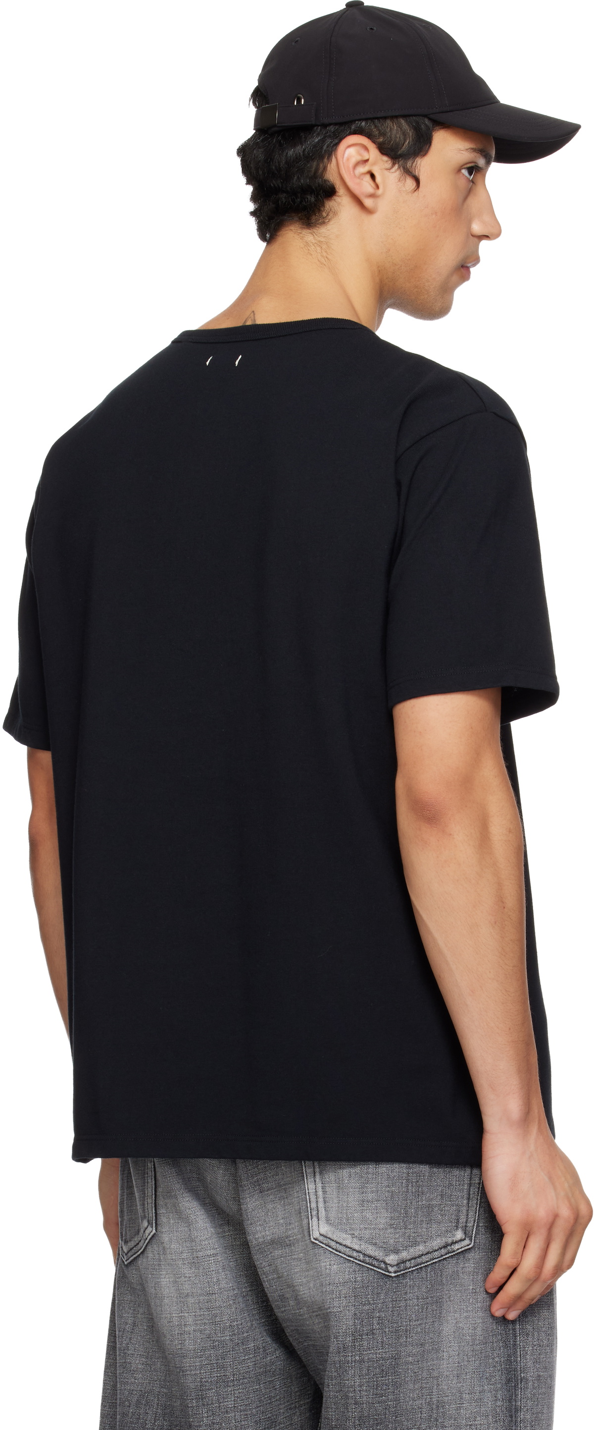 nanamica Black COOLMAX Jersey Pocket T-shirt