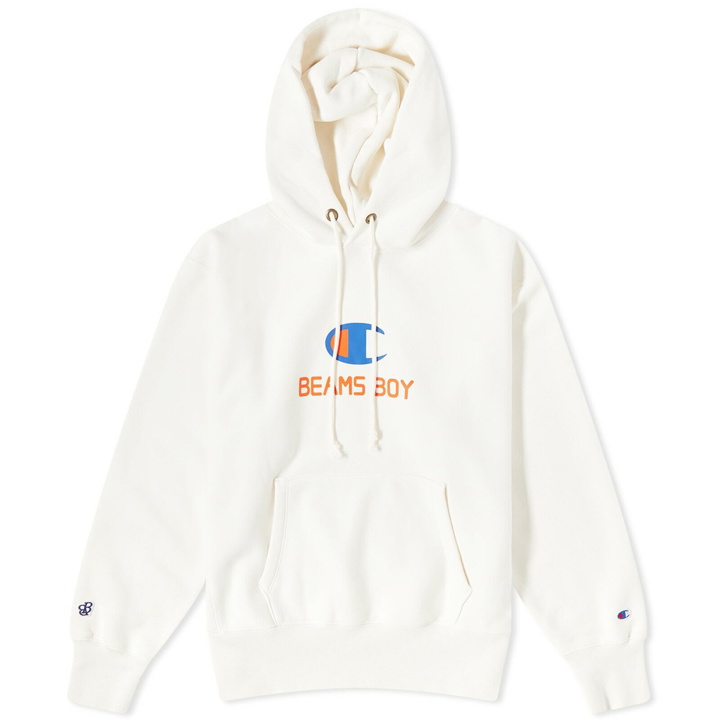 Photo: Champion Women's x Beams Boy Hooded Sweat in Cream