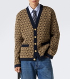 Valentino Toute La V jacquard virgin wool cardigan