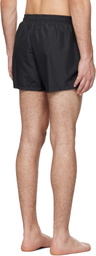 Moschino Black Laurel Crown Emblem Swim Shorts