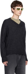 Second/Layer Gray Vexed V-Neck Sweater