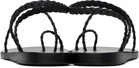 Ancient Greek Sandals Black Eleftheria Sandals