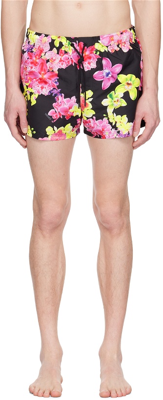 Photo: Versace Underwear Black Orchid Swim Shorts