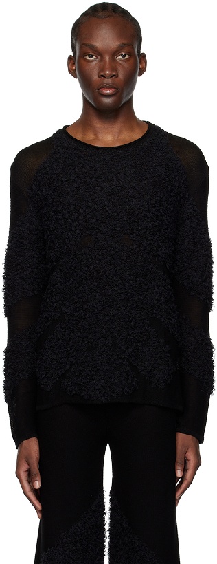 Photo: Dion Lee Black Monstera Ghillie Sweater