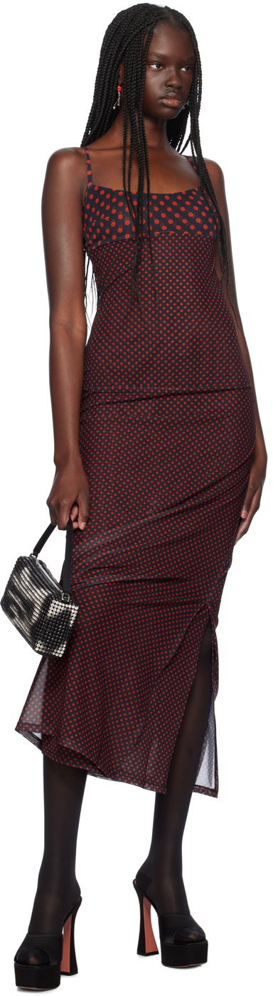Miaou Black & Red Thais Maxi Dress