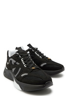 Valentino Garavani Demivee Panelled Mesh and Suede Sneakers Black