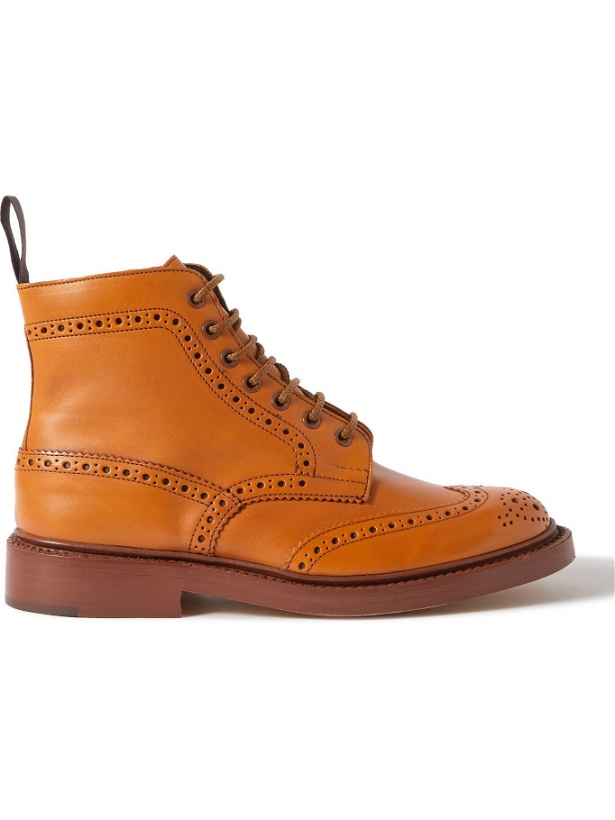Photo: Tricker's - Stow Leather Brogue Boots - Brown