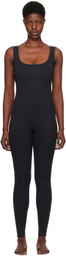 SKIMS Black Cotton Rib Tank Catsuit Jumpsuit