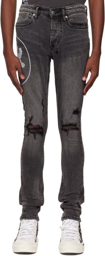 Photo: Ksubi Black Van Winkle Lion Jeans