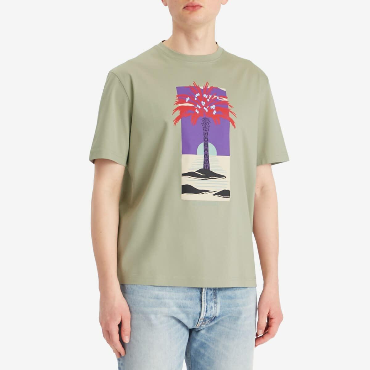 Lanvin Men's Printed T-Shirt in Lin
