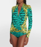 Versace Draped jersey bodysuit