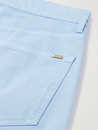 Dunhill - Straight-Leg Cotton-Blend Twill Trousers - Blue