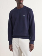 Aimé Leon Dore - Logo-Embroidered Cotton Sweater - Blue