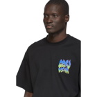 GCDS Black Flames Logo T-Shirt