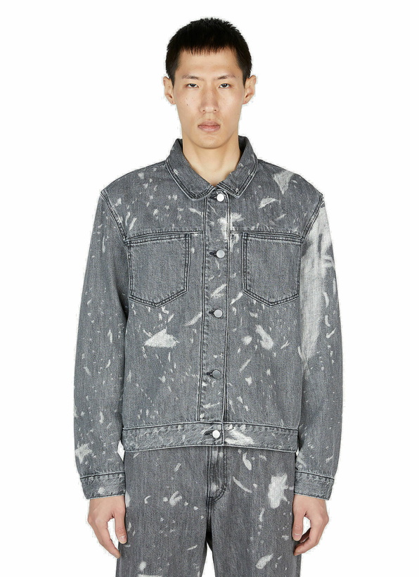 Photo: LN-CC x Non - Pocket Bleached Denim Jacket in Grey