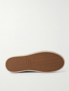 Zegna - Triple Stitch™ Leather-Trimmed Suede Slip-On Sneakers - Neutrals