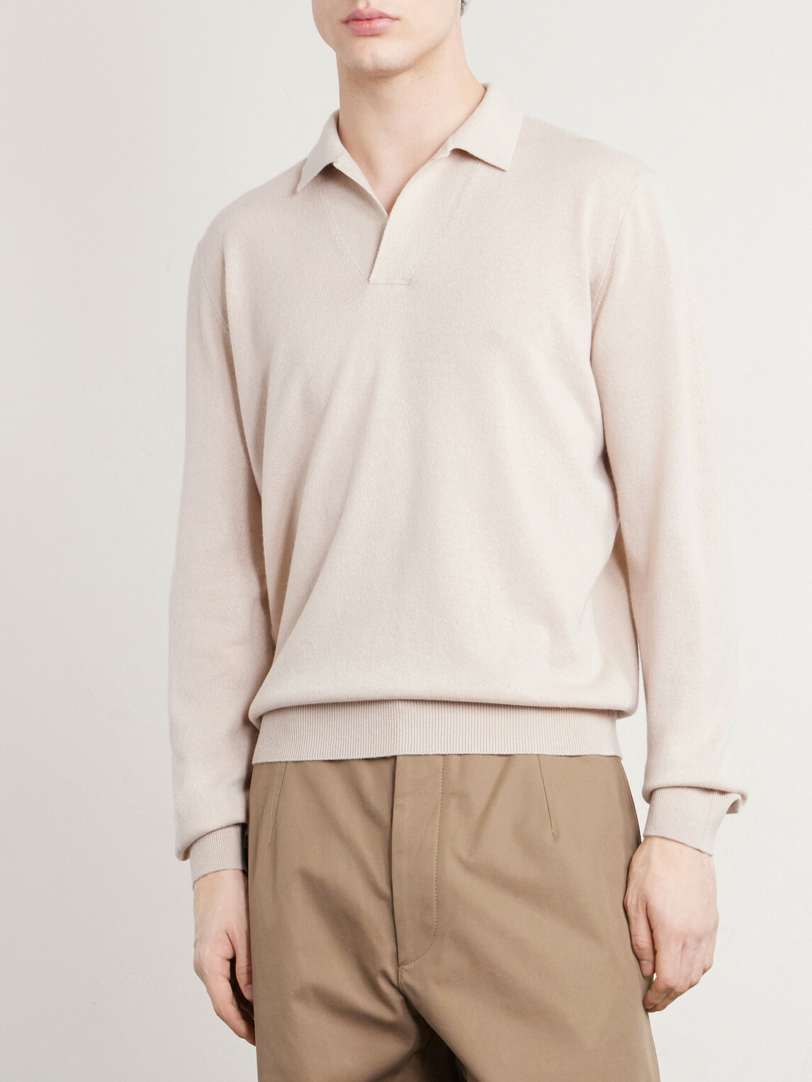 Loro Piana - Sergio Cashmere Polo Sweater - Neutrals