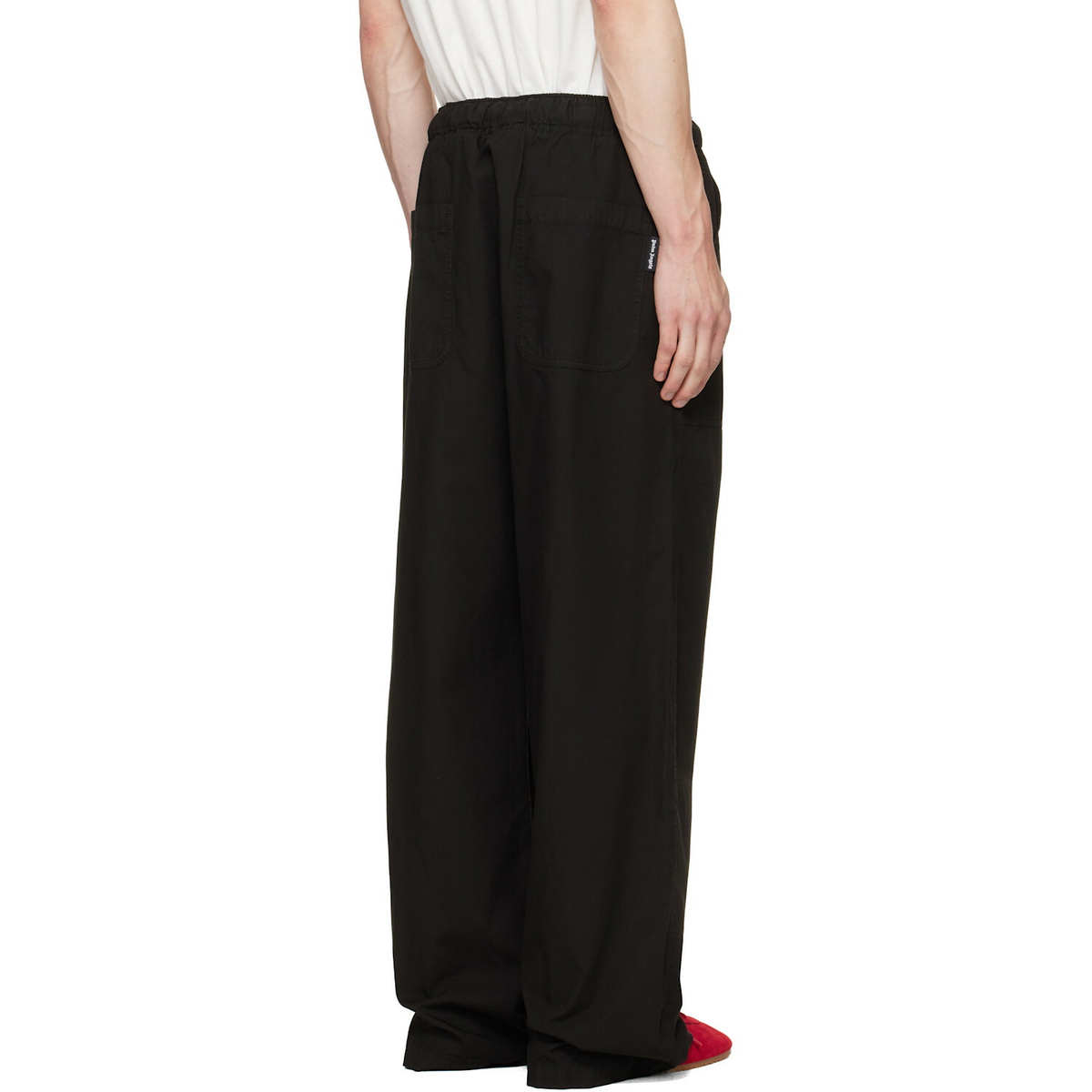 Palm Angels Black Tree Logo Loose Trousers