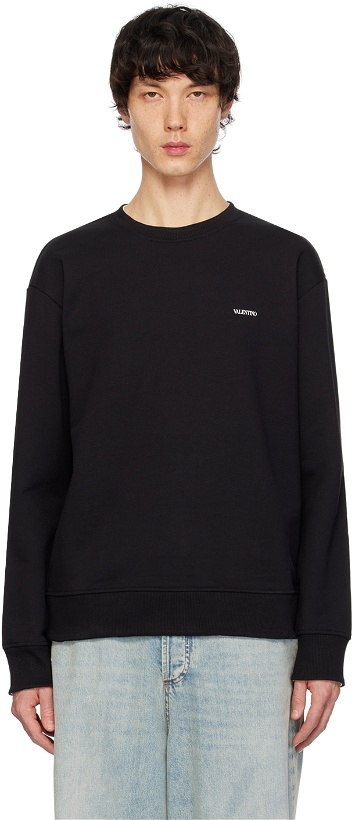Photo: Valentino Black Printed Sweatshirt