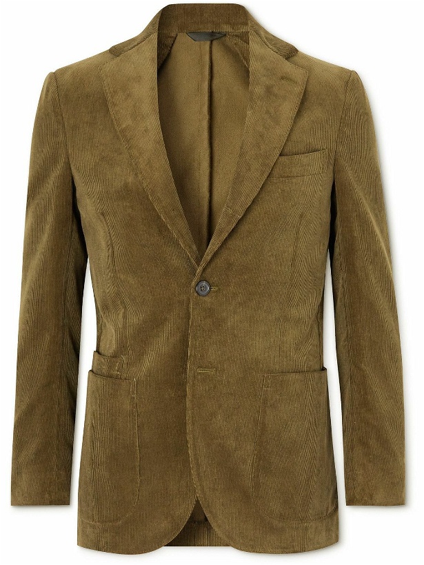 Photo: Drake's - Cotton-Corduroy Suit Jacket - Green