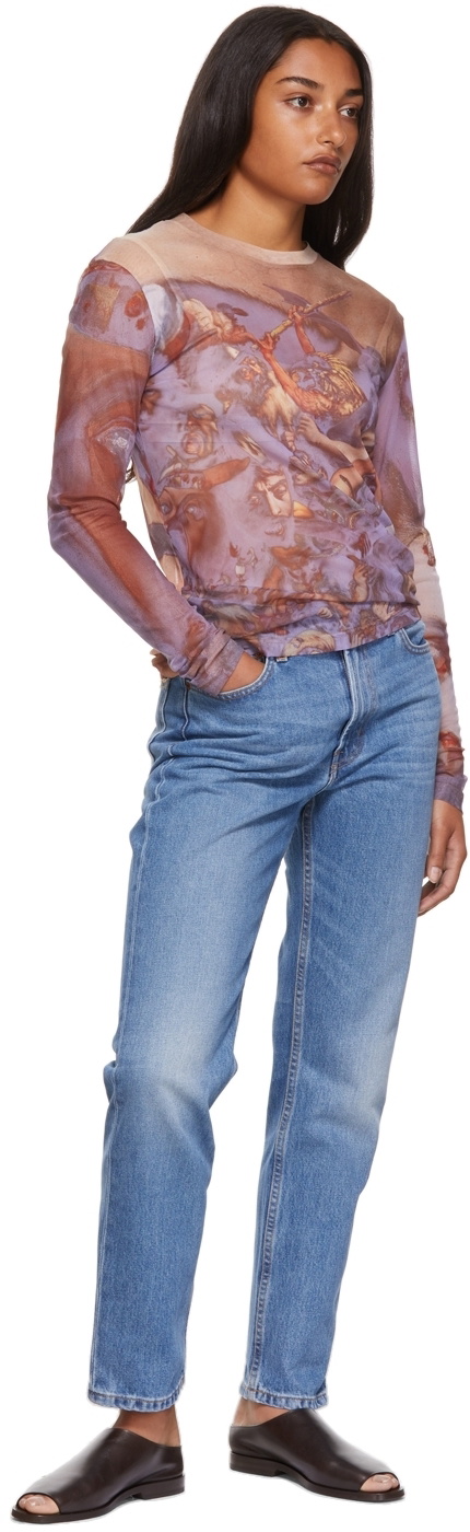B Sides Blue Arts Straight Jeans