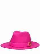 VALENTINO GARAVANI - V Logo Signature Wool Fedora Hat