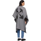 Off-White Grey Oversized Arrows Poncho