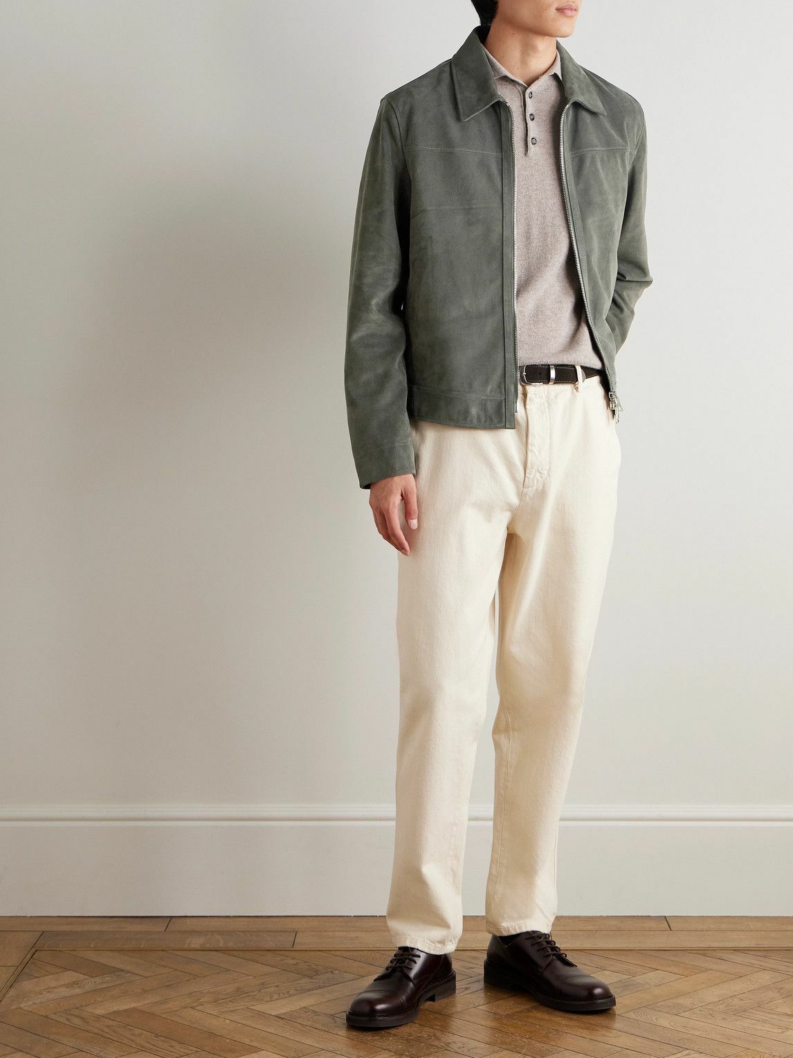 Mr P. - Suede Coach Jacket - Gray