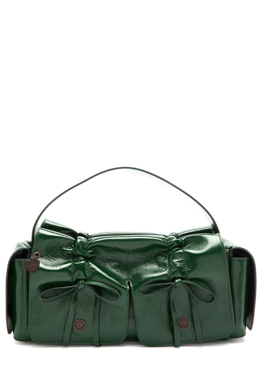 Acne Studios Multipocket Leather top Handle bag - Dark Green - One