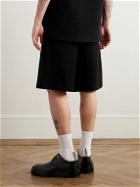 Jil Sander - Straight-Leg Belted Cotton-Blend Corduroy Shorts - Black