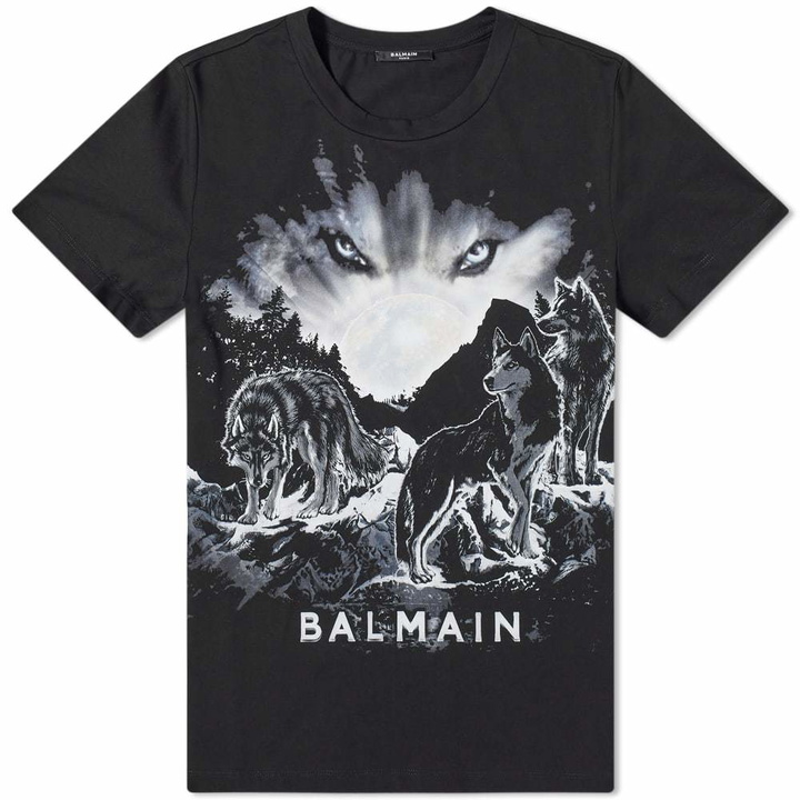 Photo: Balmain Wolf Logo Tee