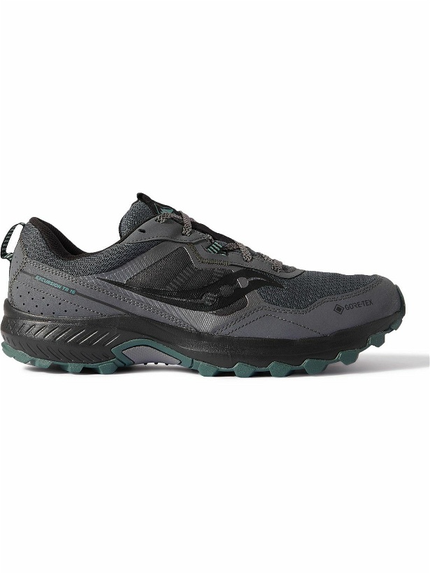 Photo: Saucony - Excursion TR16 GORE-TEX® Mesh Running Sneakers - Gray
