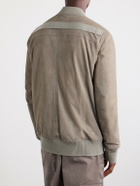 Rick Owens - Bauhaus Leather Zip-Up Flight Jacket - Gray