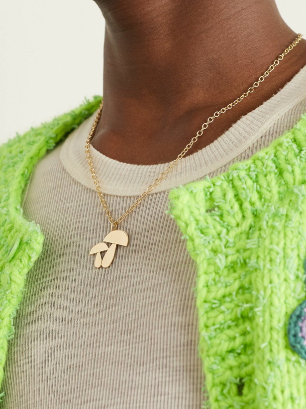 Photo: Sydney Evan - Mushroom Large Gold Pendant Necklace