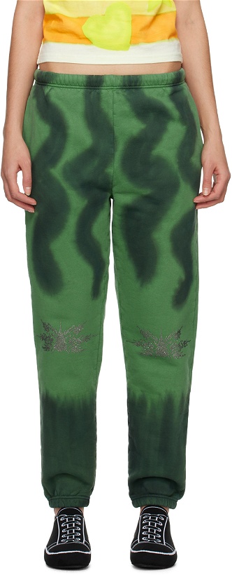 Photo: Collina Strada Green Tie-Dye Lounge Pants