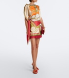 La DoubleJ Full-On printed silk twill top