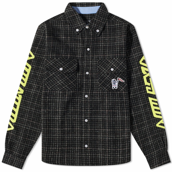 Photo: Billionaire Boys Club Men's Check Button Down Shirt in Black