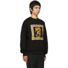 Versace Black Silk Dragon Sweatshirt