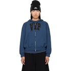 Balenciaga Blue 'VIP' Zip-Up Hoodie