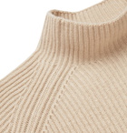 Loro Piana - Ribbed Baby Cashmere Mock-Neck Sweater - Neutrals