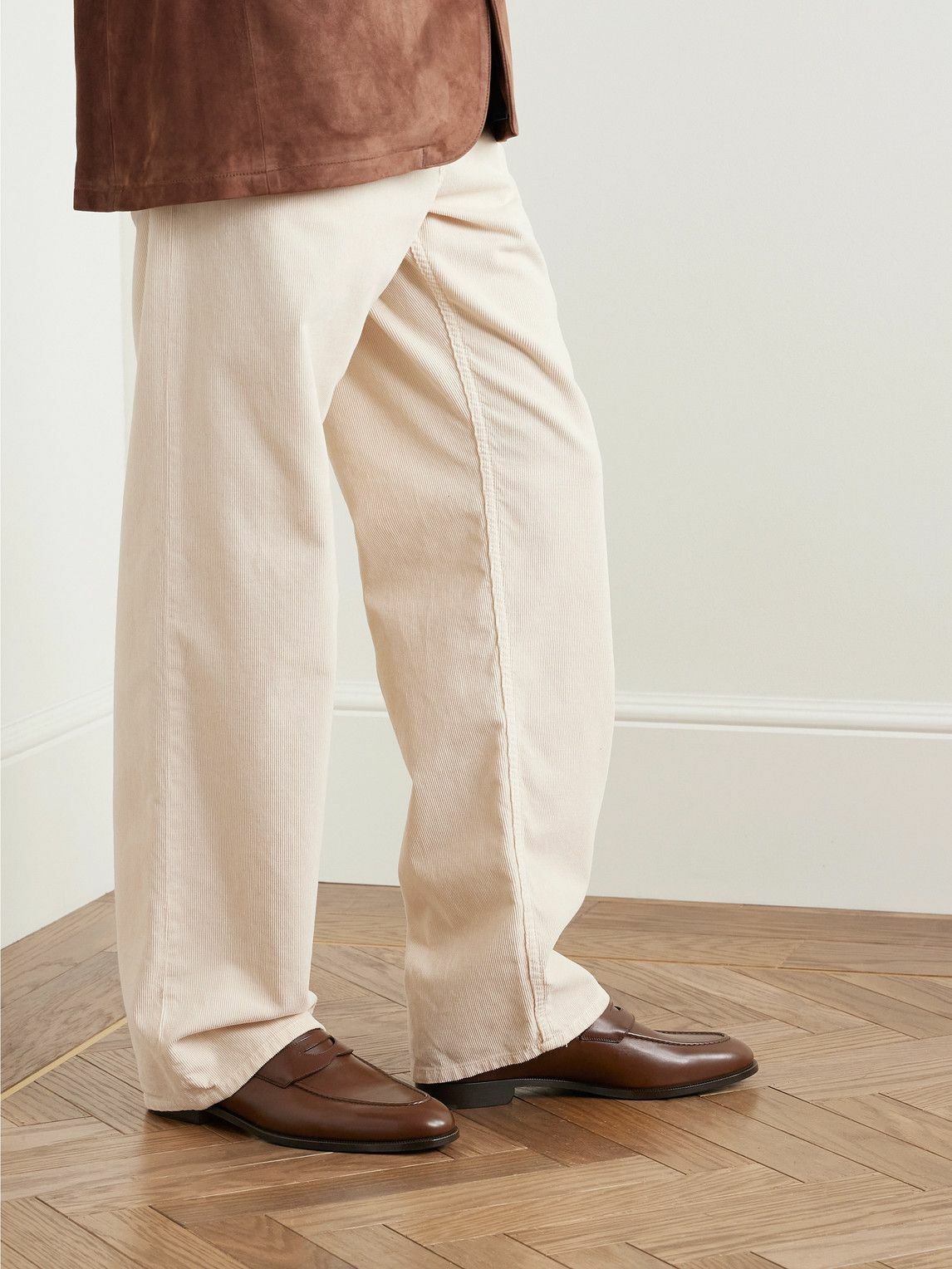 Loro Piana - Sergio Walk Leather Penny Loafers - Brown