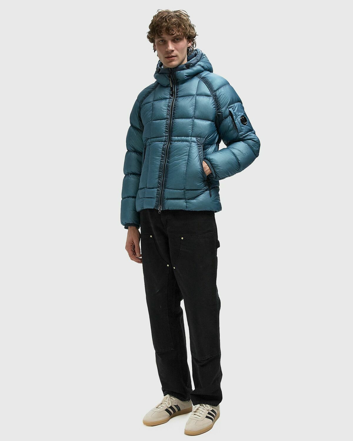 ジャケット・アウター D.D. SHELL HOODED DOWN PUFFER JACKET C.P. Company D.D. Shell Hooded Down Puffer Jacket Blue Mens Down