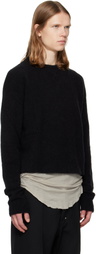 Rick Owens Black Tower Round Neck Sweater