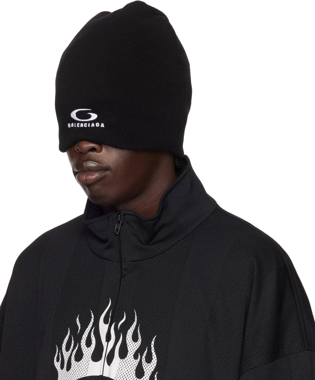 Balenciaga Black Loop Sports Icon Beanie Balenciaga