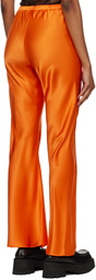 Silk Laundry Orange Flare Lounge Pants